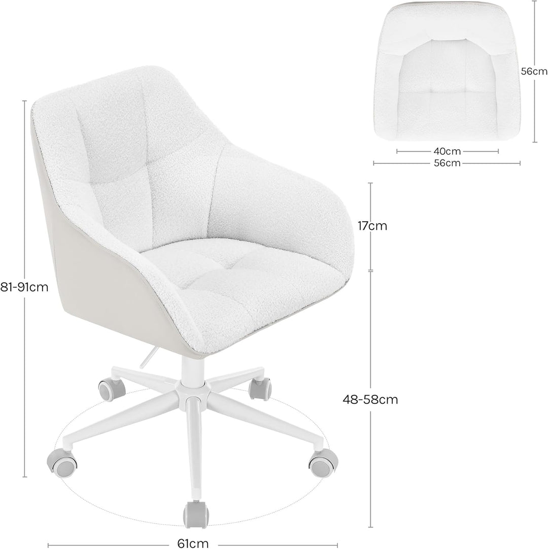 WOLTU Homeoffice Stuhl, Schreibtischstuhl, Drehstuhl, Schminkstuhl, höhenverstellbar, 150 kg belastb