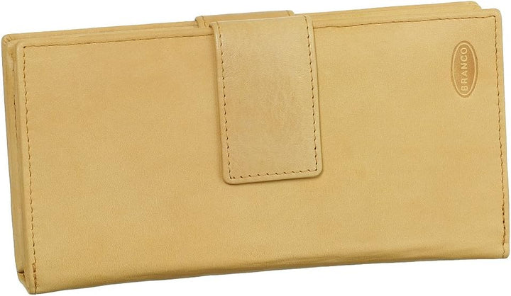 Luxus Leder Damen Geldbörse Portemonnaie Geldbeutel XXXL mit Reissverschluss 18,5 cm Farbe Beige, Be