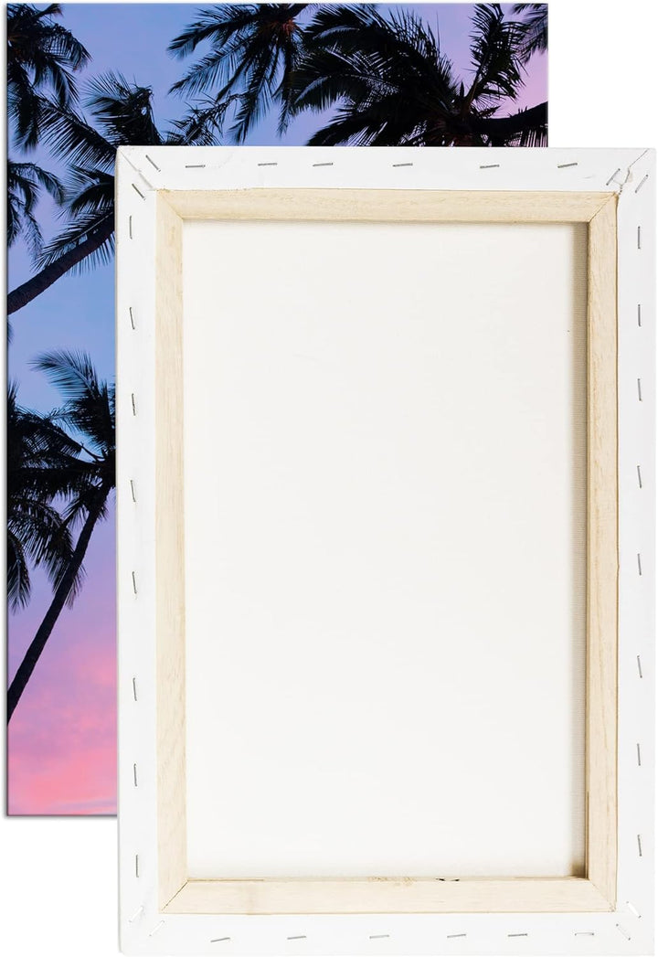 der Himmel voller Palmen Format: 120x80 als Leinwandbild, Motiv fertig gerahmt auf Echtholzrahmen, H