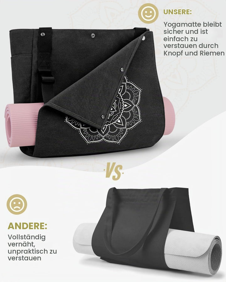 Gonex Yogatasche, Yogamatte Tasche mit Mehreren Taschen für Damen und Herren, Canvas wasserdichte To