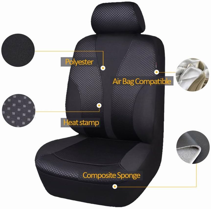 Flying Banner 9 Stück Autositzbezüge Komplettbezug Atmungsaktiver Verbundschwamm Polyestergewebe sch
