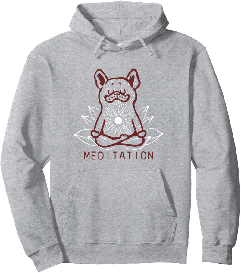 Meditation Frenchie Pullover Hoodie