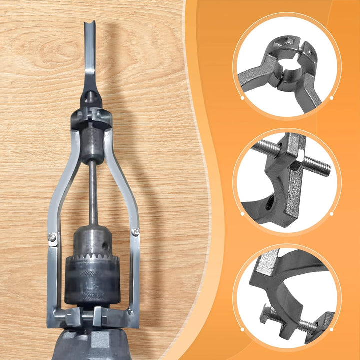 Milageto Feste Halterung für Vierkantlochbohrer für Tischbohrmaschine Oder Handbohrmaschine Professi