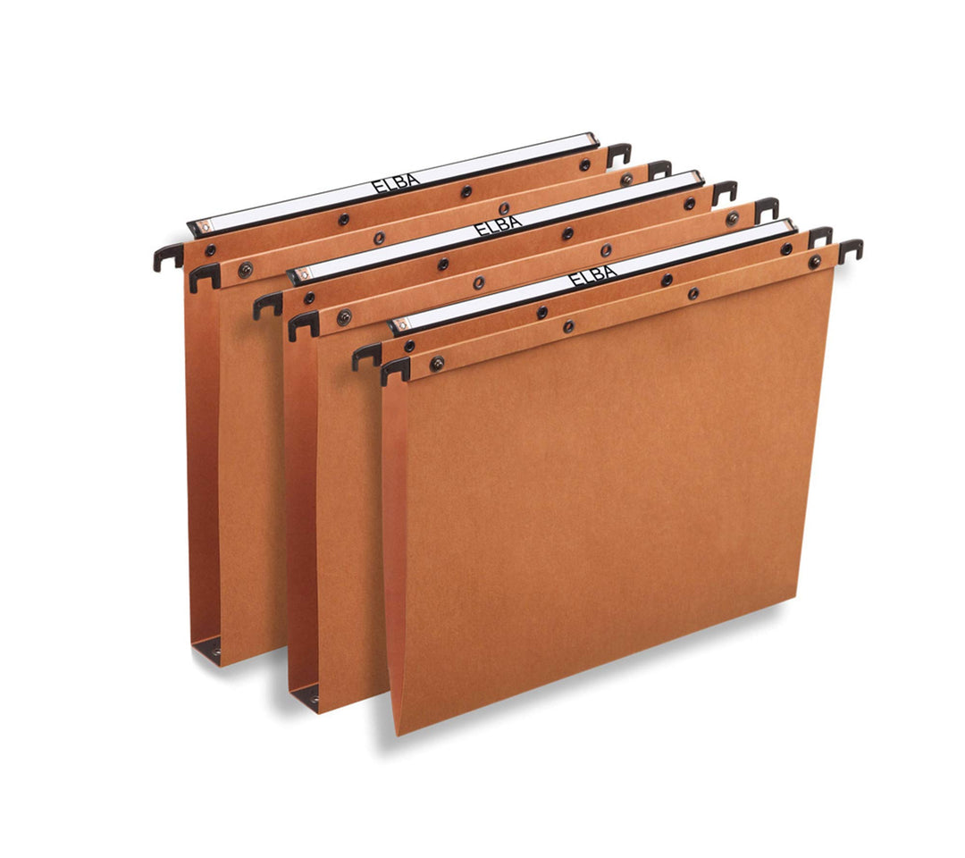 ELBA Hängetaschen AZO Ultimate, 25er Pack, DIN A4, 100 Blatt, orange V-Boden orange, V-Boden orange