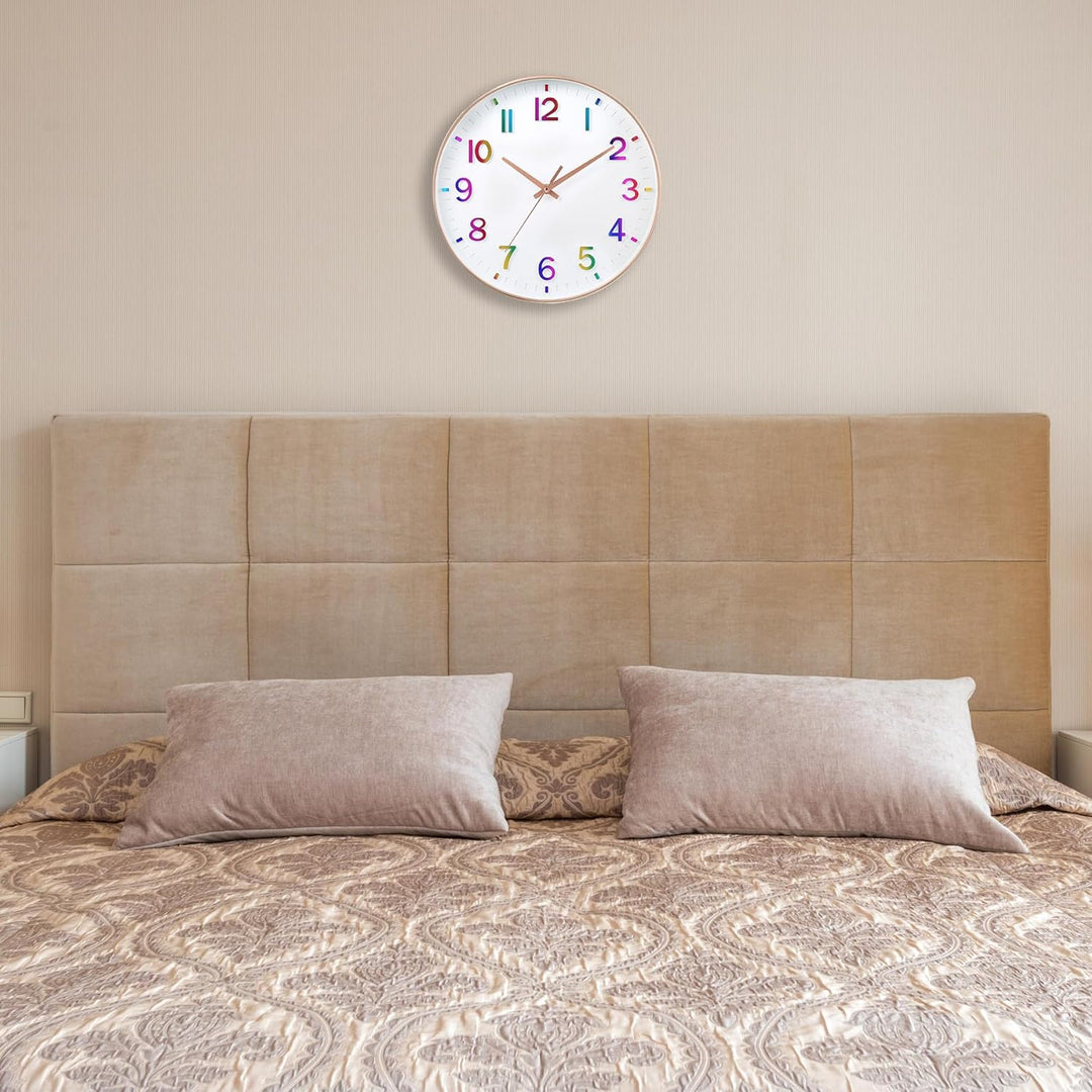 HZDHCLH Funkuhr 30 cm Grosses Ziffernblatt Wanduhr Geräuschlos,Geeignet für Schule, Zuhause, Wanddek