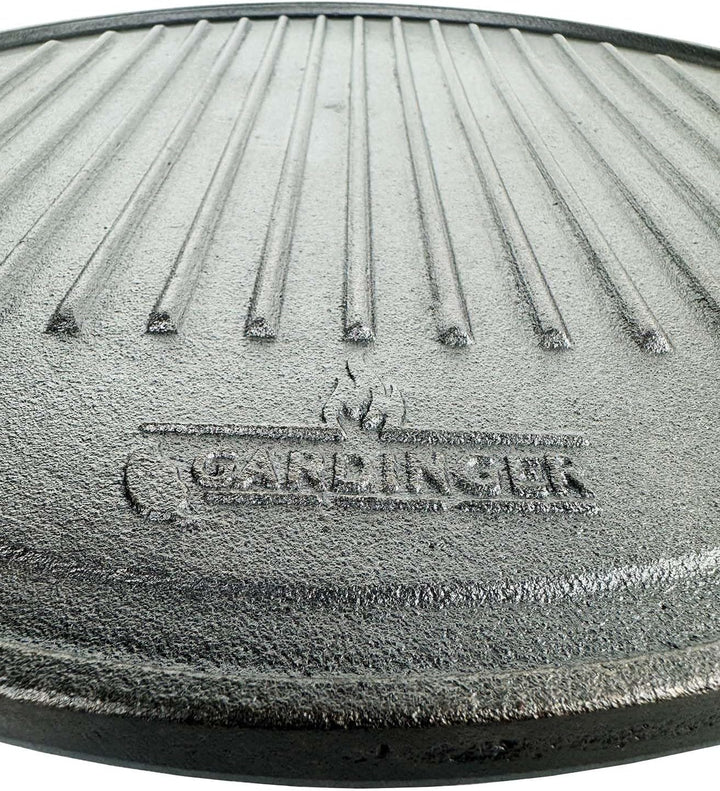 GARDINGER Guss Grillplatte rund 42 cm Durchmesser für Hockerkocher und Rocket Stove