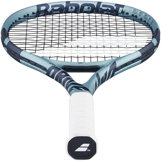 Babolat, Tennisschläger Modell Evo Drive, Griffgrösse 1, Farbe Blau, Rahmen aus Graphit, Besaitungsp