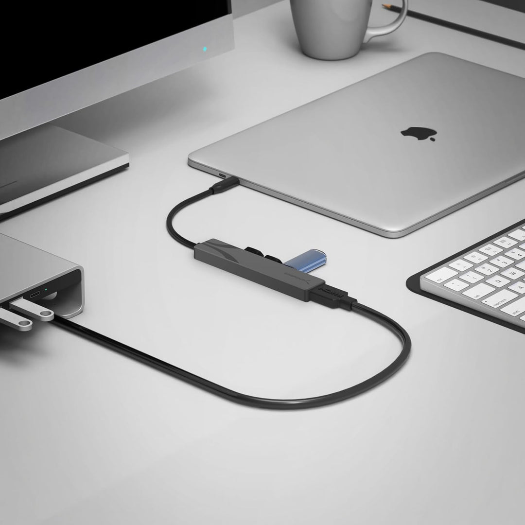 SABRENT Multi-Port-USB-C-Hub mit HDMI 4K@60 Hz, 3X USB-Anschlüsse, unterstützt Power Delivery (PD3.0
