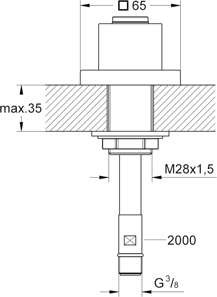 GROHE Durchfuehrung für Handbrausen, verchromt 27531000