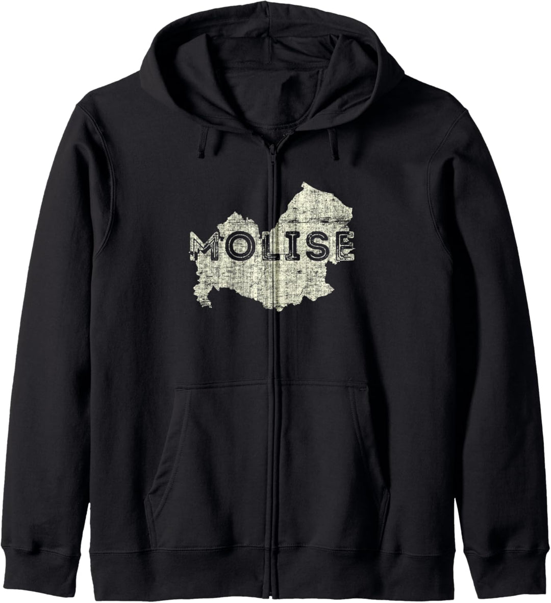 Molisan Karte Word Art - Molise Italien Souvenir Kapuzenjacke