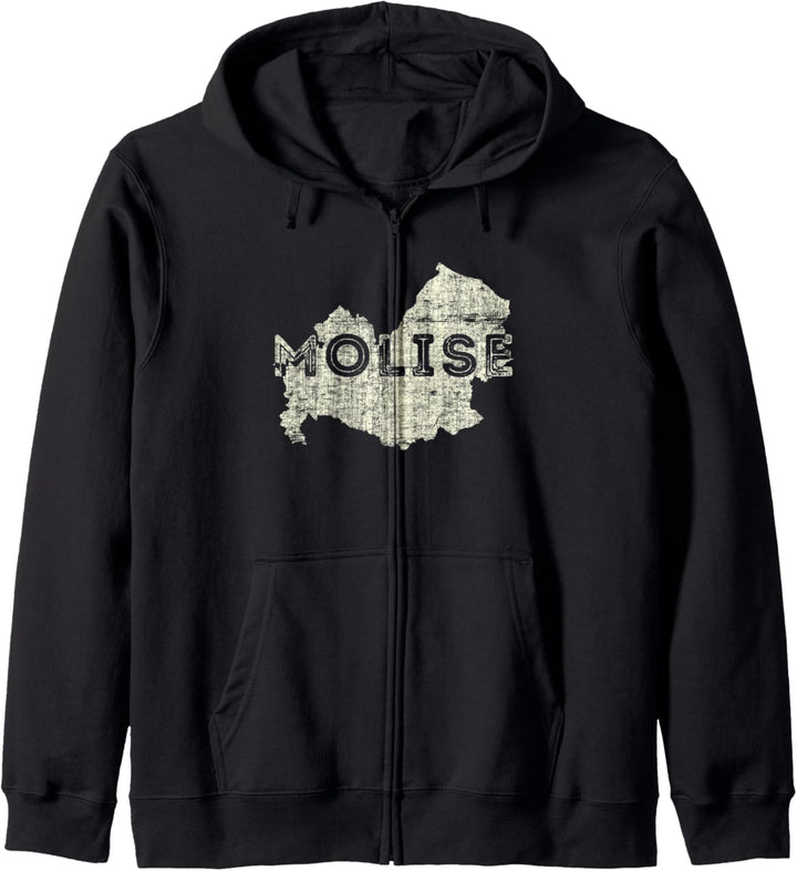 Molisan Karte Word Art - Molise Italien Souvenir Kapuzenjacke