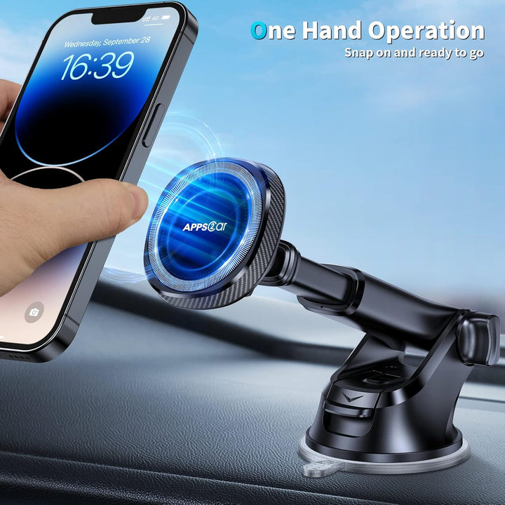 APPS2Car Handyhalterung Auto Magsafe,360° Drehbar Ausziehbarer Universal HandyHalterung Auto Magnet,