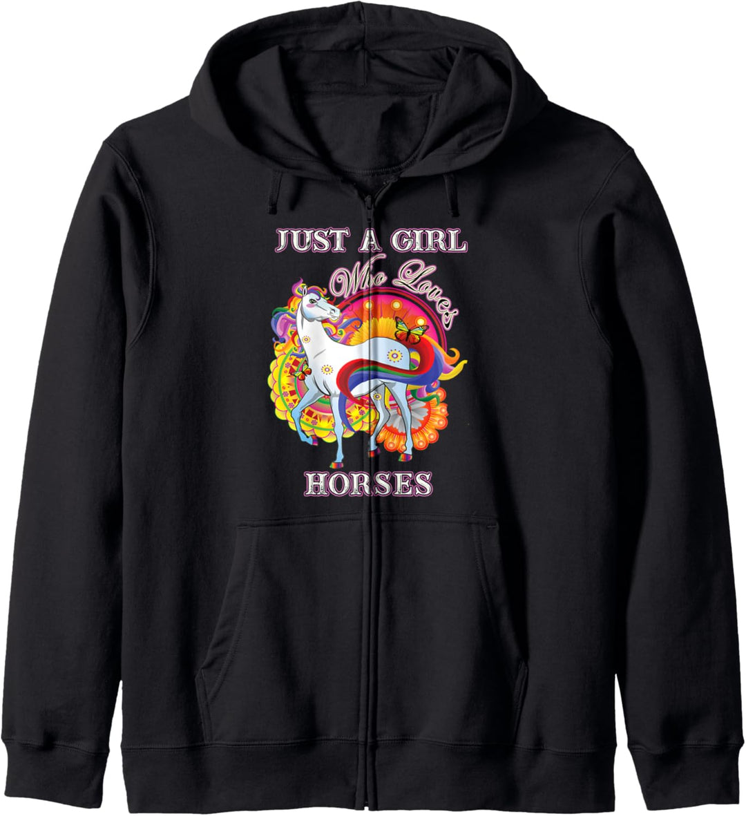 Horse Gifts for Women Just A Girl Who Loves Horses Kapuzenjacke