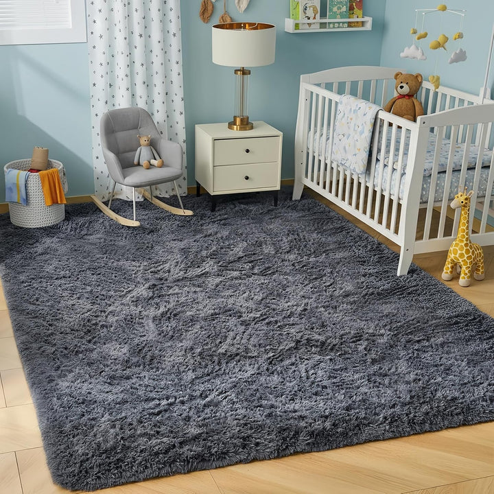 CHOSHOME Teppich Wohnzimmer Schlafzimmer Teppiche Flauschiger Hochflor Teppich Gross Super Weich Woh