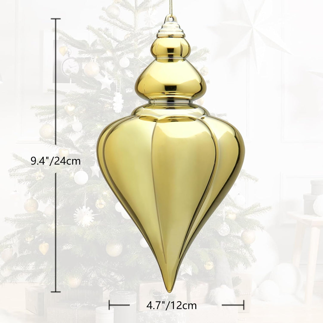 2er Set Weihnachtskugel Christbaumkugel Gross Bruchfest Glänzend Weihnachtsdeko aus Kunststoff Weihn