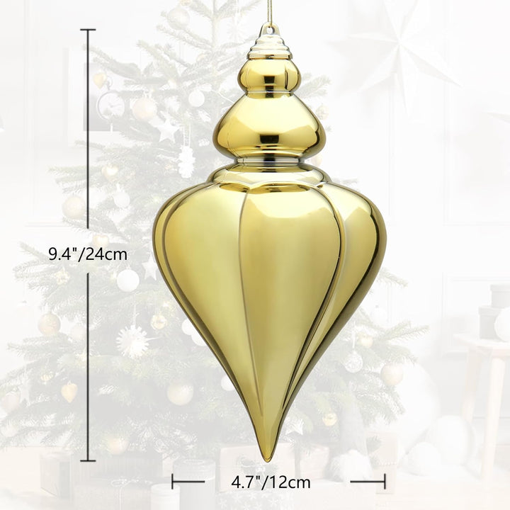 2er Set Weihnachtskugel Christbaumkugel Gross Bruchfest Glänzend Weihnachtsdeko aus Kunststoff Weihn
