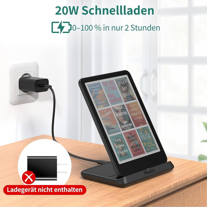 PlusAcc Kabellose Ladestation für Kindle Paperwhite Signature Editions (2022 & 2024) & Colorsoft Sig
