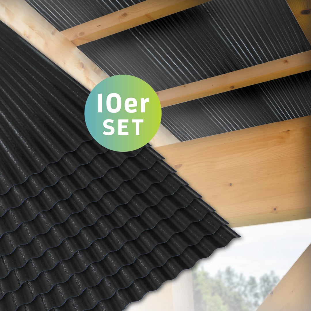 Vivodo Wellplatten Trapez | 90 x 120 cm | Polycarbonat | Sinus 76/18 | 1mm Stärke (10)