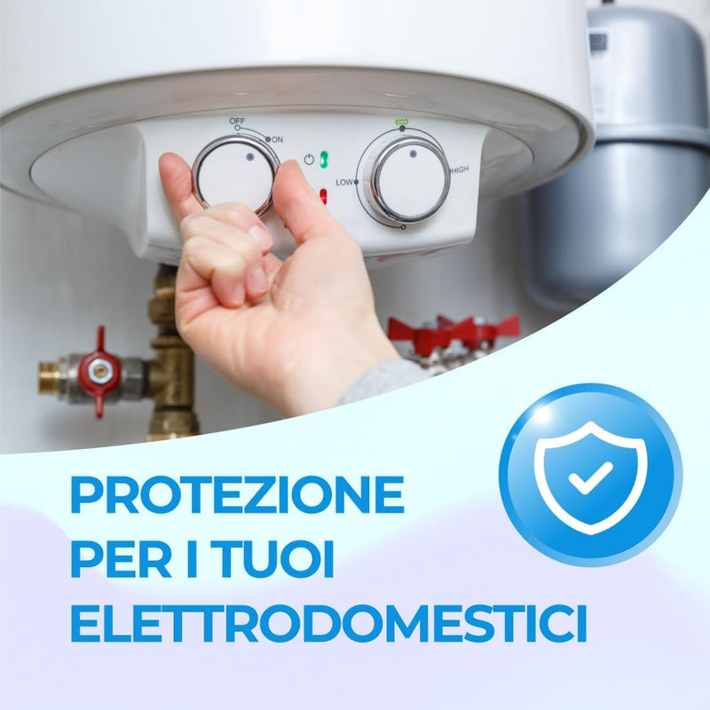 WK Drehbarer Polyphosphatspender mit By-Pass-Wasserhahn und Tablette im Lieferumfang enthalten.