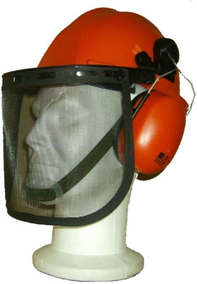 RocwooD Kettensägen-/Motorsensen-Sicherheitshelm mit Kinnriemen Pro 1 Orange, 1 Orange