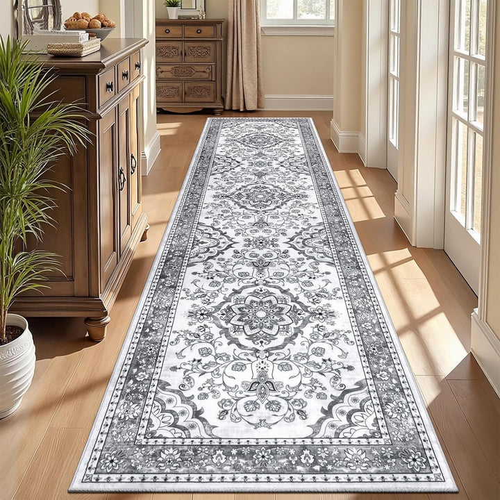 Enyhom Teppich Läufer für Küche, 60 x 240 cm Hochwertig rutschfest Läufer Flur Traditioneller Langer