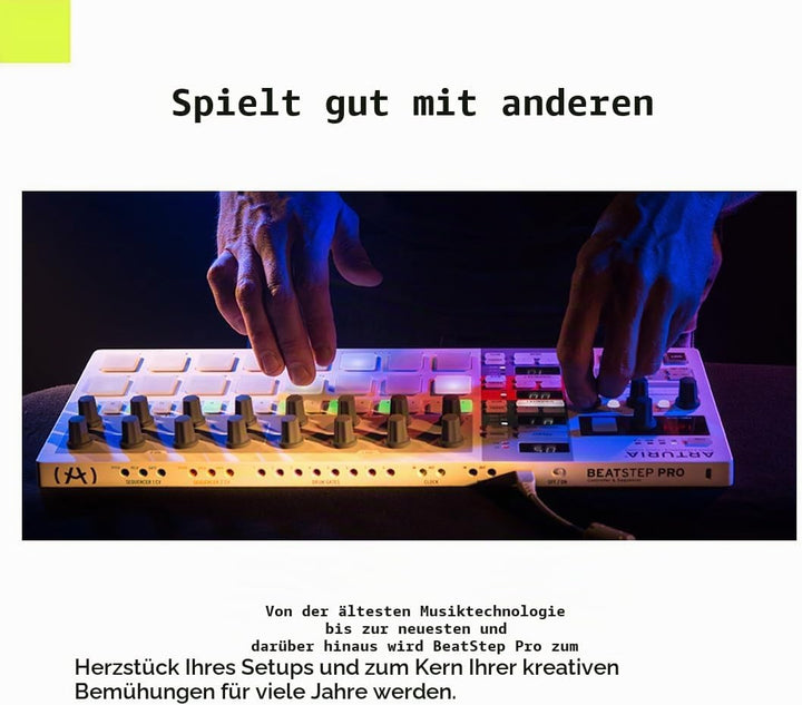 Arturia Beatstep Pro USB/MIDI/CV Controller & Sequencer mit 16 Projekten Kapazität grau, grau