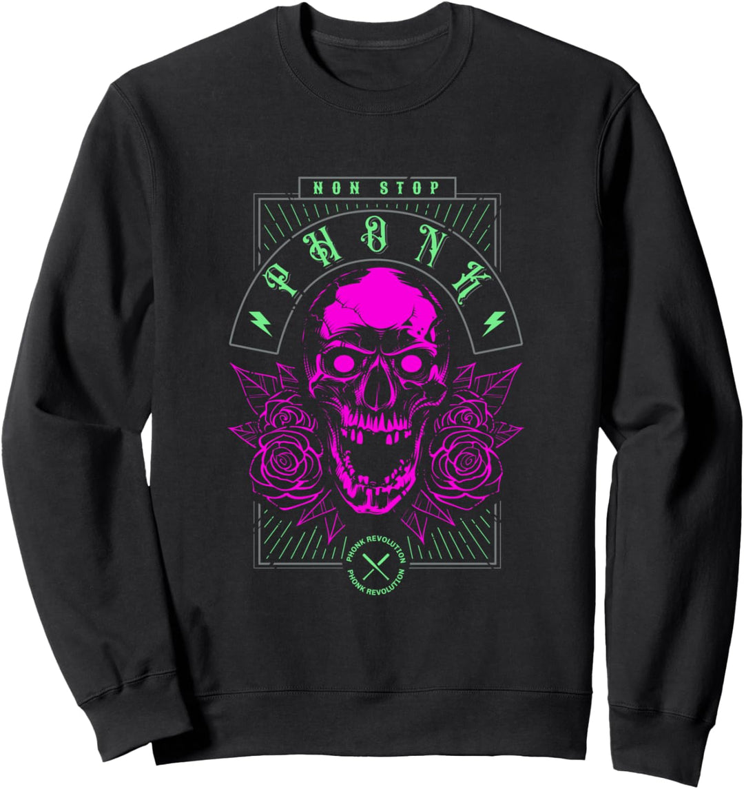 Liebe Phonk-Musik-Schmutz-Schädel Sweatshirt