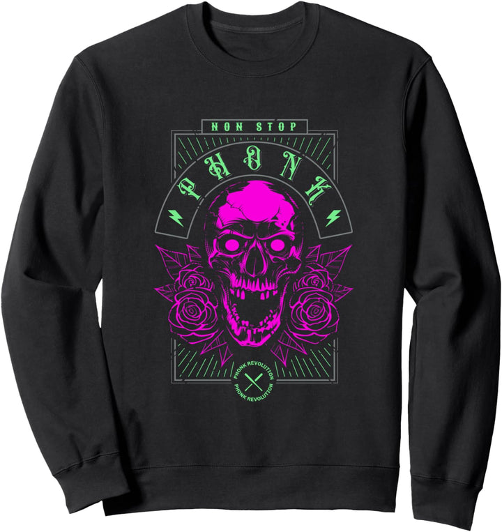 Liebe Phonk-Musik-Schmutz-Schädel Sweatshirt