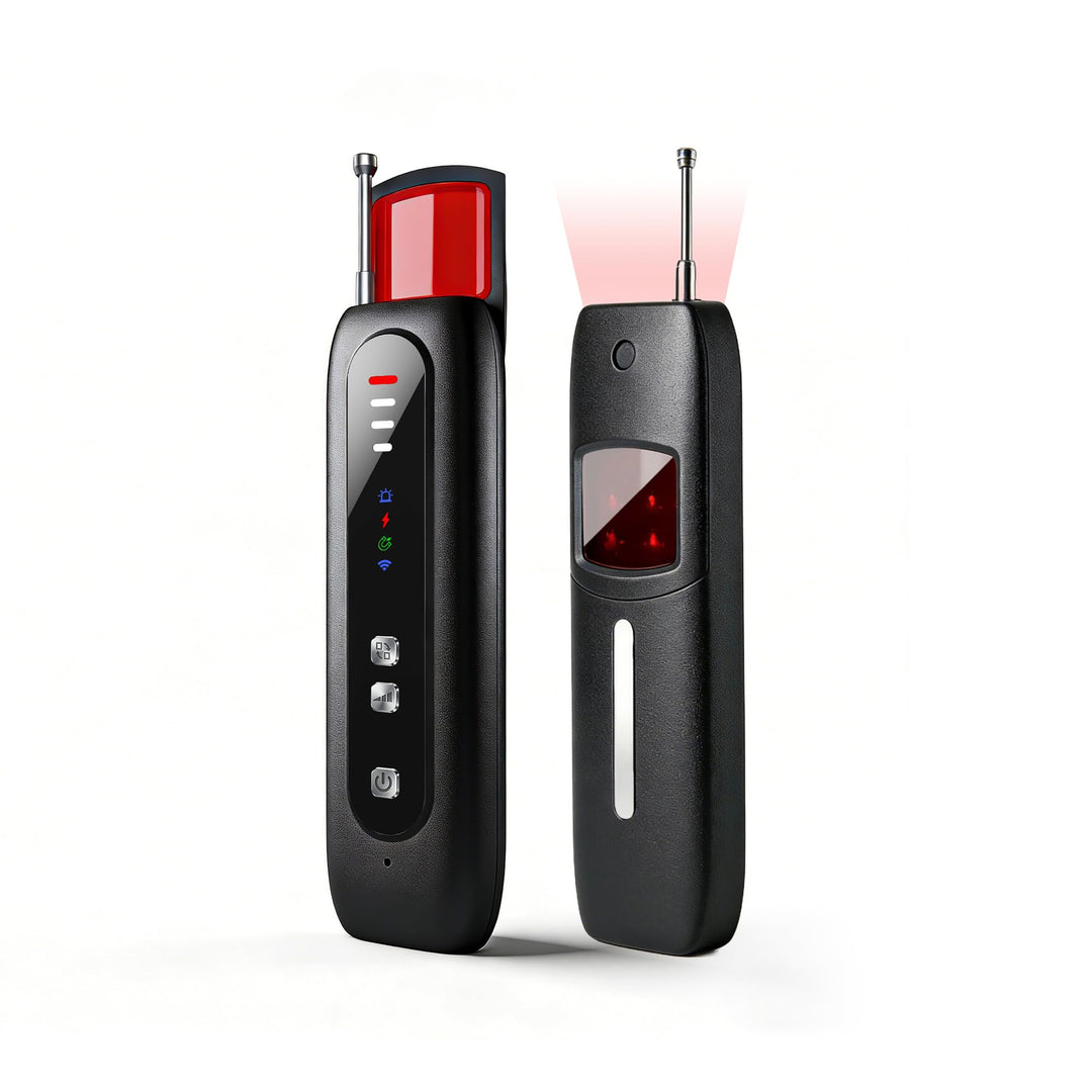 Wanzen Detektor,Versteckte Kamera Detektor mit Dual-Sensor und LED Anzeige,RF Wireless GPS Tracker F