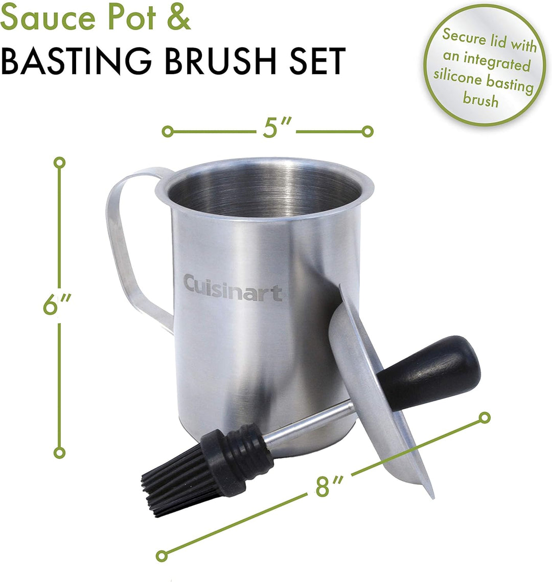 Cuisinart CBP-116 Sossentopf und Bratpinsel-Set Saucentop- und Backpinselset Rostfreier Stahl, Sauce