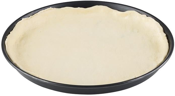 METRO Professional Pizzablech, Metall, 36 cm, 370 x 370 x 100 mm, unbeschichtetes Blaublech mit Roll
