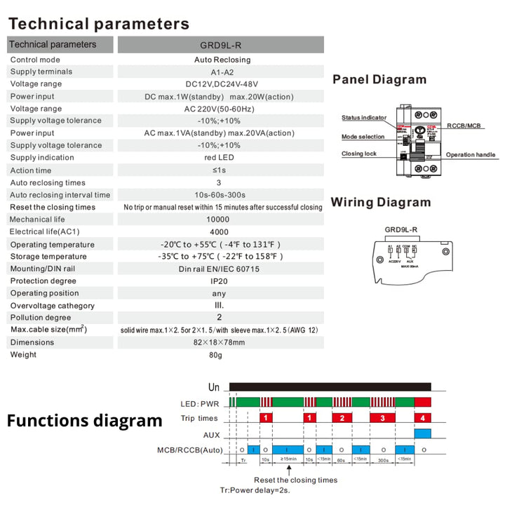 Differential Superimmunisiert Rearmentierbar SI 2P 40A 30mA 6Ka Typ A Differentialschalter Auto Rear