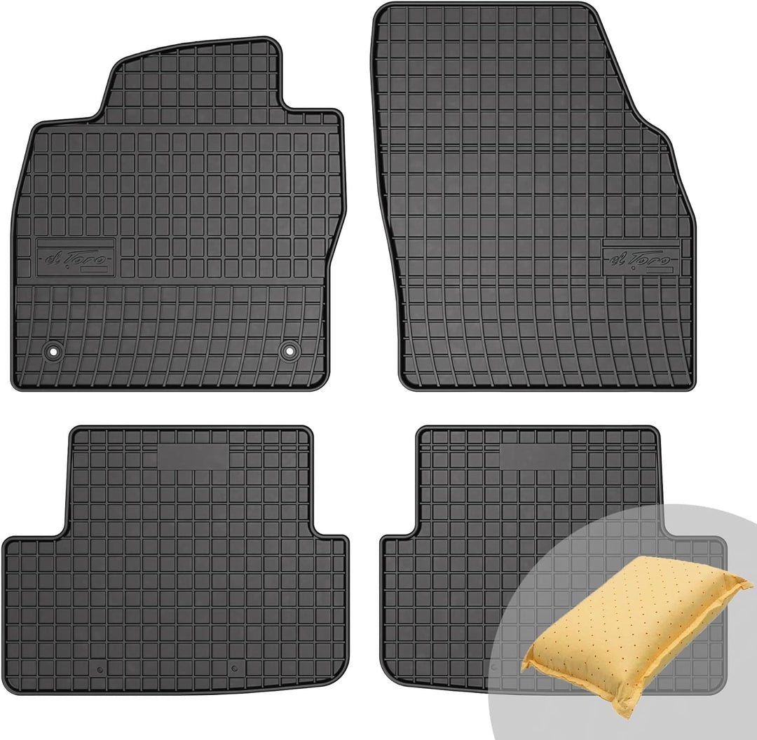 FROGUM EL Toro Gummimatten Ganzjähriges-Set von Autofussmatte Auto Fussmatten für SEAT Ibiza V ab 20