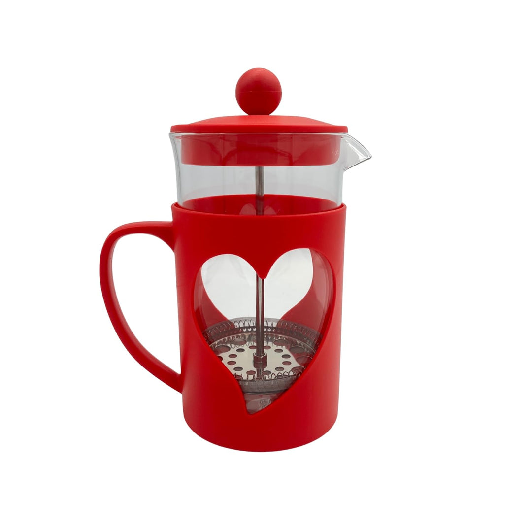3 Pagen® Kaffeebereiter rot 600 ml (3 Tassen) – French Press Kaffeezubereiter für zuhause, Unterwegs