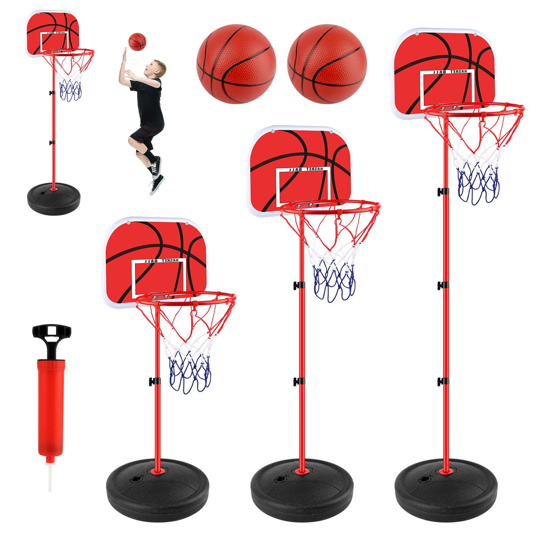 Basketballkorb Kinder, Basketball Korb mit Ständer, Basketballständer Höhenverstellbarer 60-150cm, M