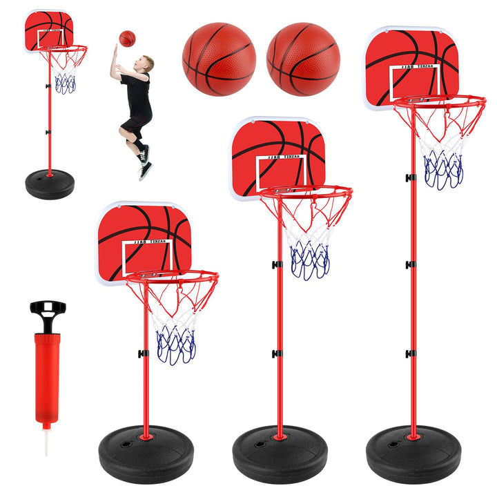 Basketballkorb Kinder, Basketball Korb mit Ständer, Basketballständer Höhenverstellbarer 60-150cm, M