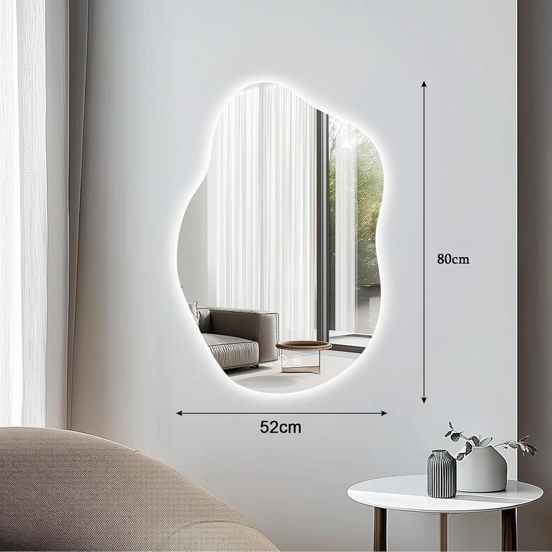 Trintion LED Badspiegel mit Beleuchtung Badezimmer Wandspiegel Badezimmerspiegel Anti-Beschlag mit T