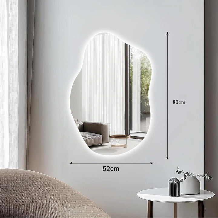 Trintion LED Badspiegel mit Beleuchtung Badezimmer Wandspiegel Badezimmerspiegel Anti-Beschlag mit T