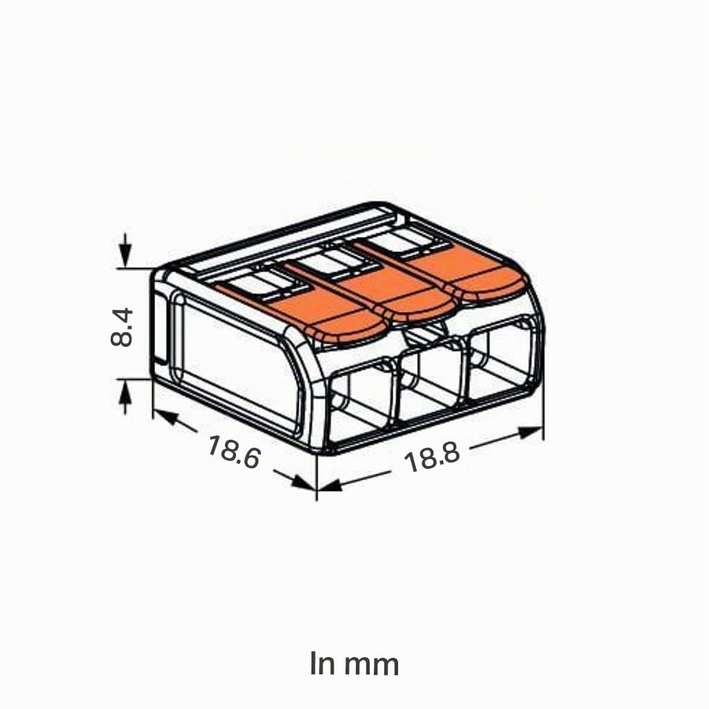 Wago Klemmen der Serie 221-413 Hebelklemmen Dosenklemmen Verbindungsklemmen Klemme Steckklemmen Pack