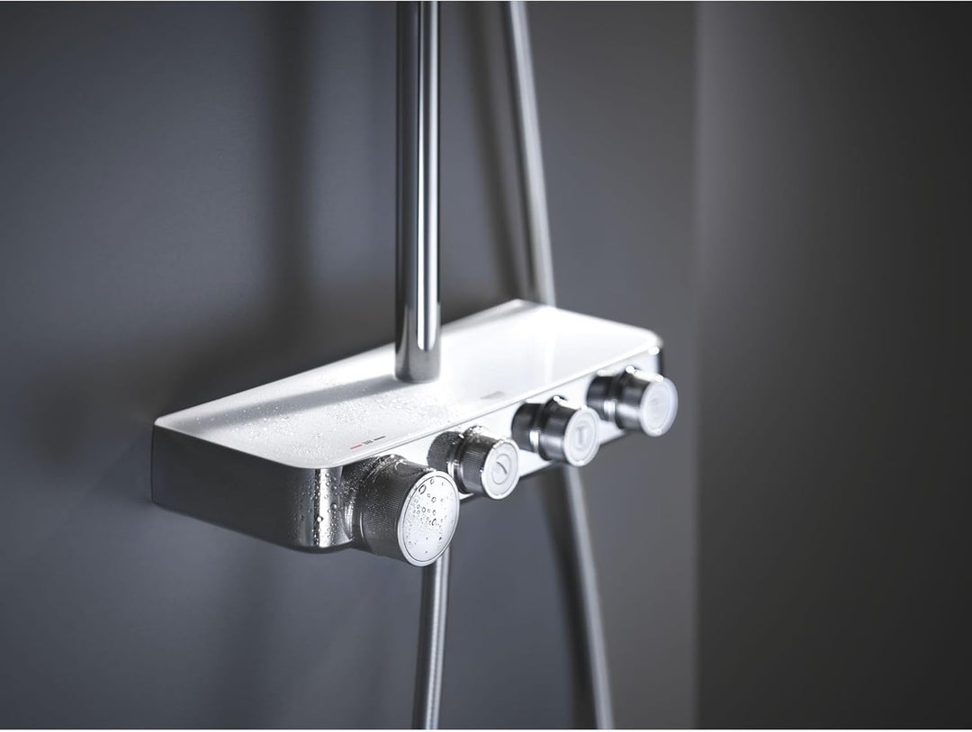 GROHE Euporia Smartcontrol 310 Cube Duo - Duschsystem mit Thermostatbatterie (wassersparend, 3 Strah
