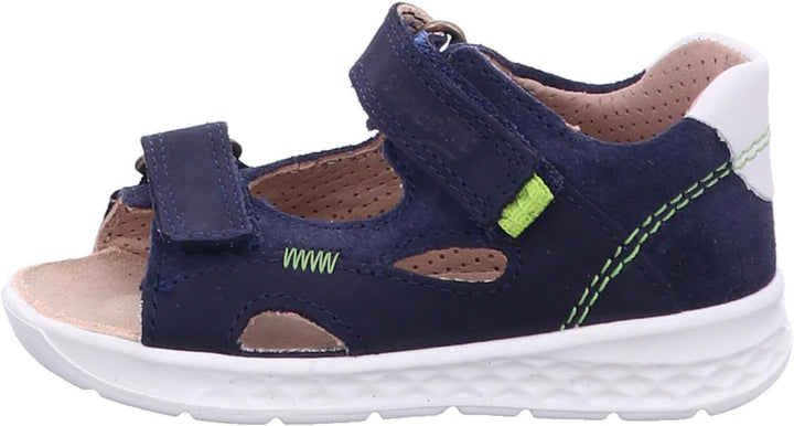 Superfit Baby Jungen Lagoon Sandale Knöchelriemen, 19 EU Weit Blau Hellgrün 8020