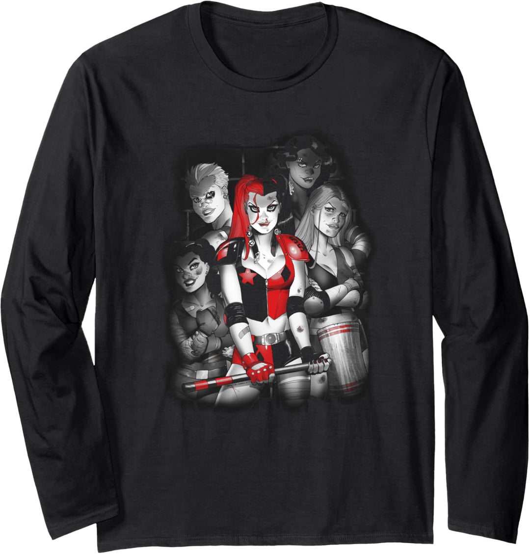 Harley Quinn Bad Gals Black & White Langarmshirt
