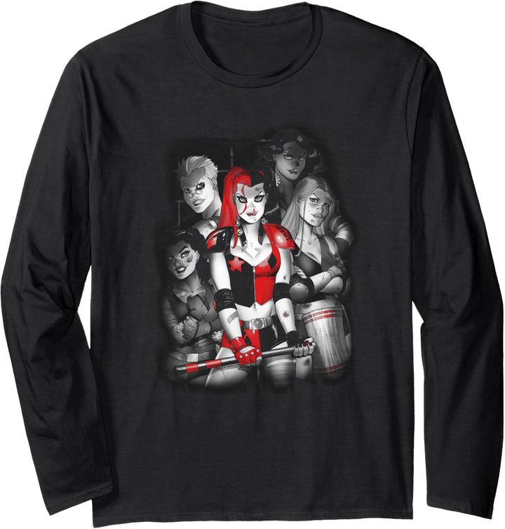 Harley Quinn Bad Gals Black & White Langarmshirt