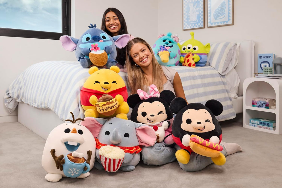 Snackles Disney 35 cm grosses Plüschspielzeug von ZURU, Plüschspielzeug mit Snack-Accessoire (Olaf&h