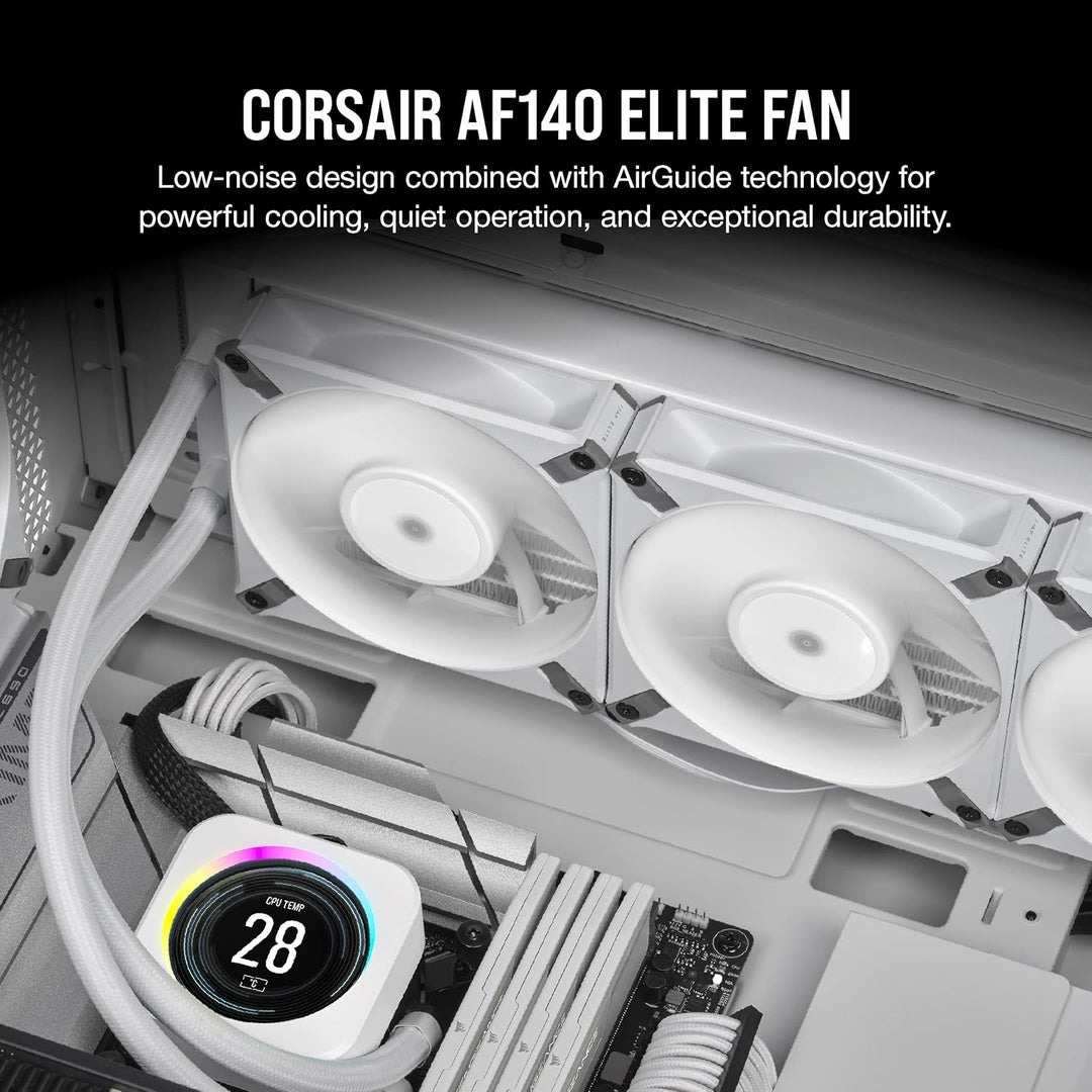 Corsair AF140 Elite, Hochleistungslüfter mit 140-mm-PWM-Fluiddynamiklagern und AirGuide-Technologie