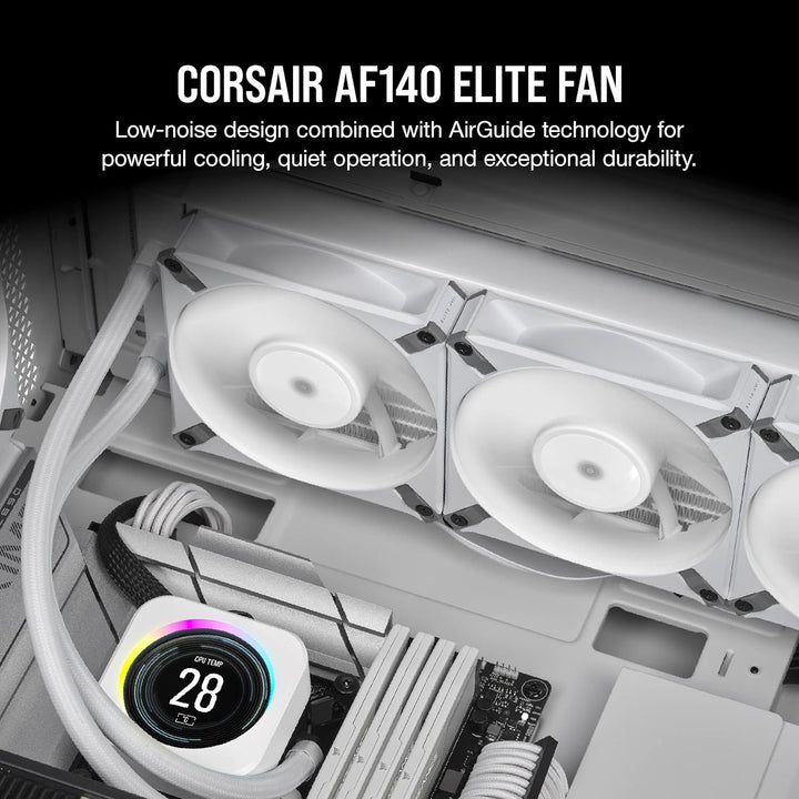 Corsair AF140 Elite, Hochleistungslüfter mit 140-mm-PWM-Fluiddynamiklagern und AirGuide-Technologie
