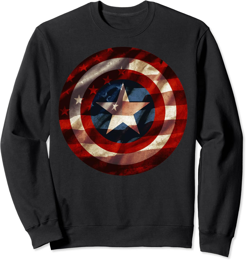 Marvel Captain America Avengers Shield Flag Sweatshirt