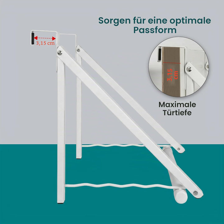 HOLDN’ STORAGE Strapazierfähiger Kleiderständer für Tür, erweiterbar, faltbar, für Schrankstangen, K