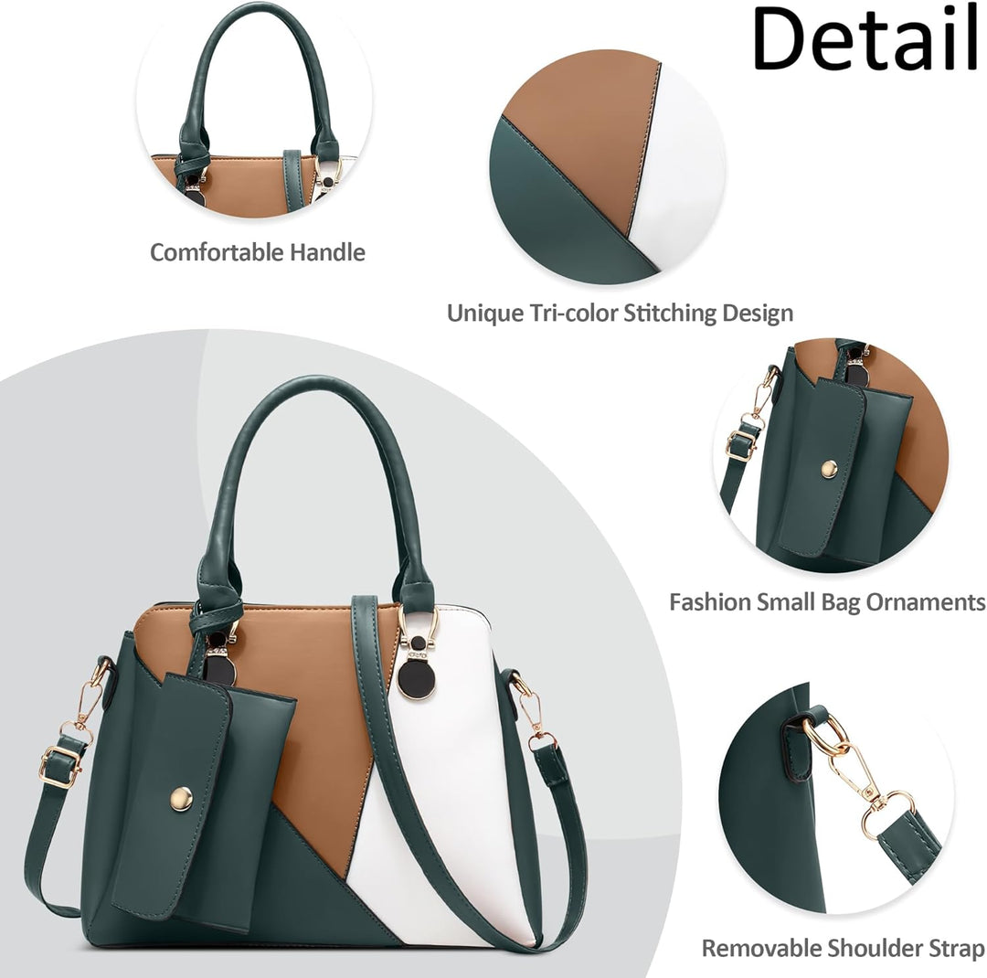 DORRISO Leicht Damen Handtasche Elegant Henkeltasche mit Mode Kleine Geldbörse für Einkaufen Reise U
