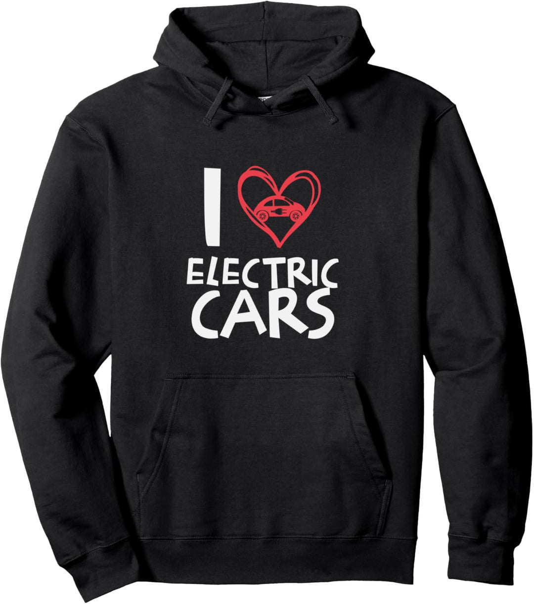 Elektroauto Herz Strom Auto E-Auto Liebe Fahrzeug Geschenk Pullover Hoodie